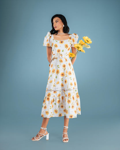 SUNFLOWER MIDI DRESS