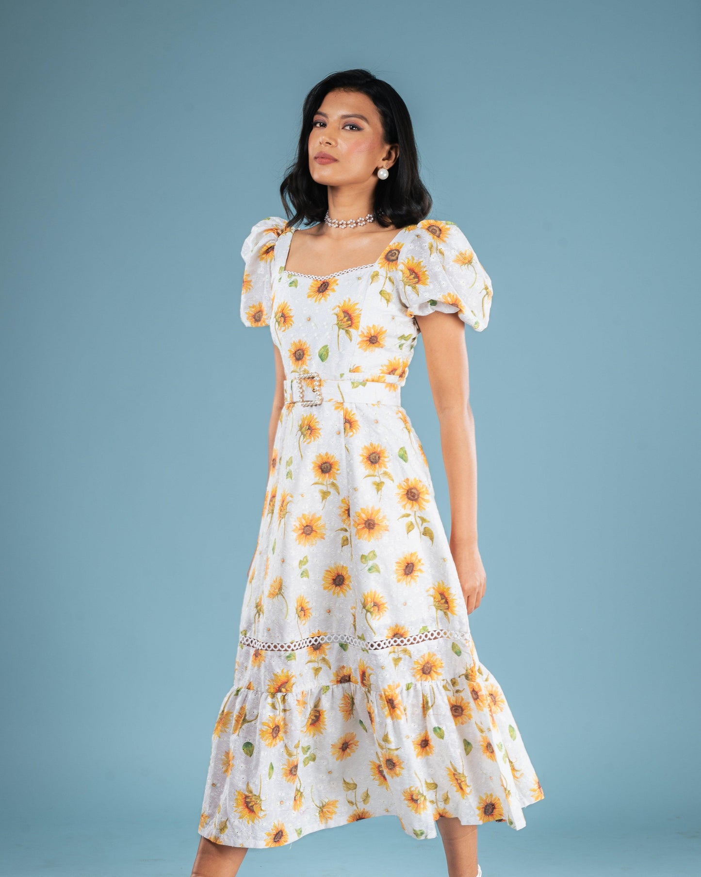 SUNFLOWER MIDI DRESS