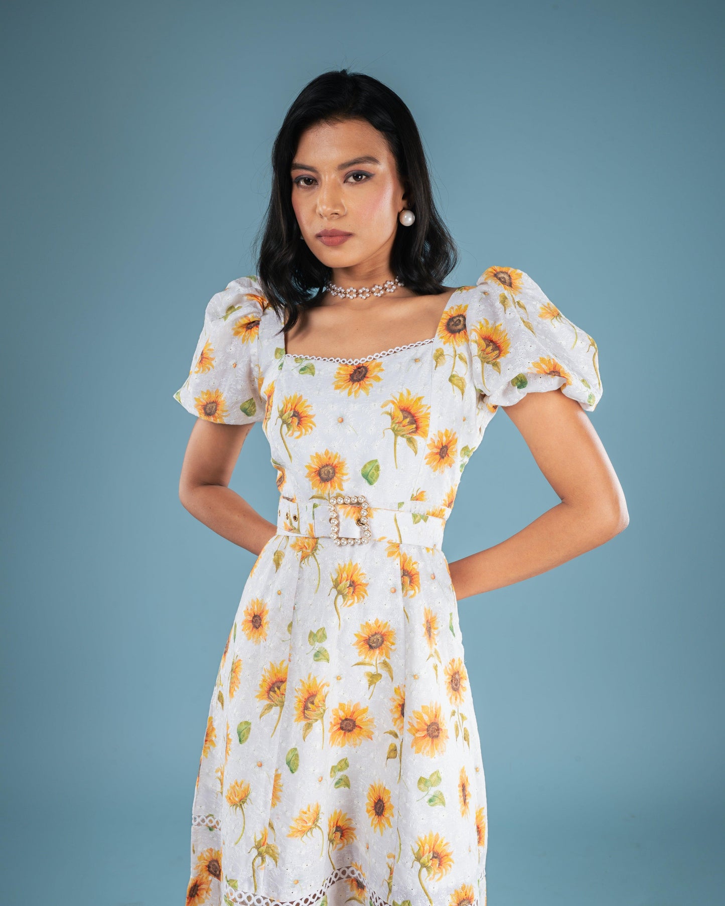 SUNFLOWER MIDI DRESS