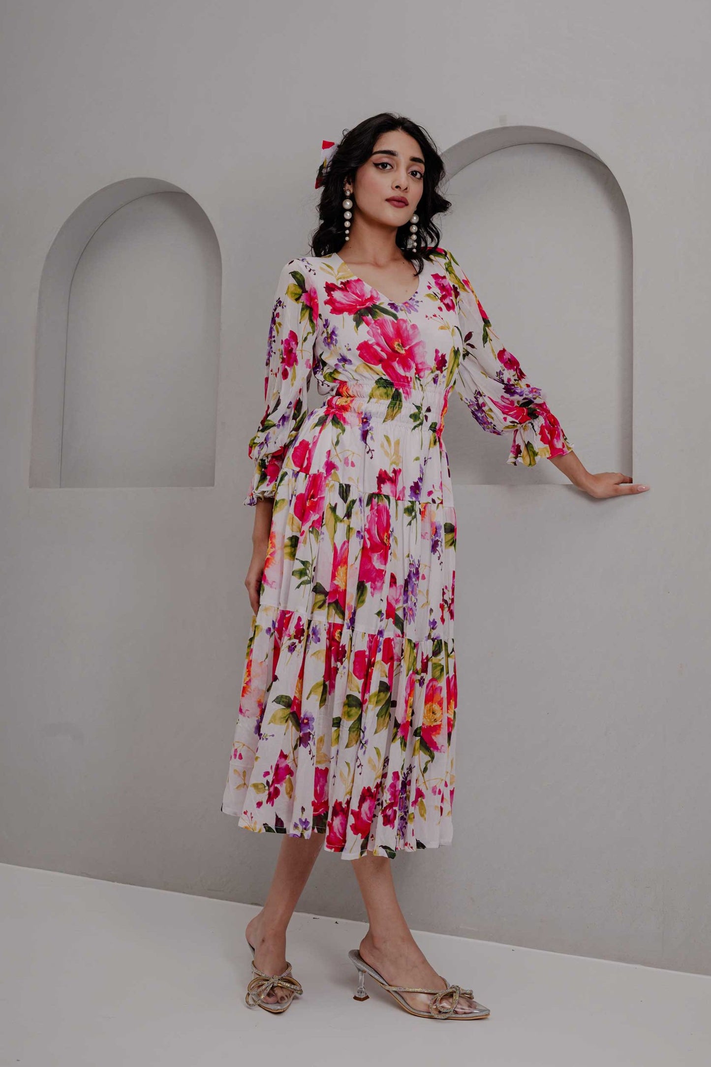 ROSETTE KAFTAN DRESS