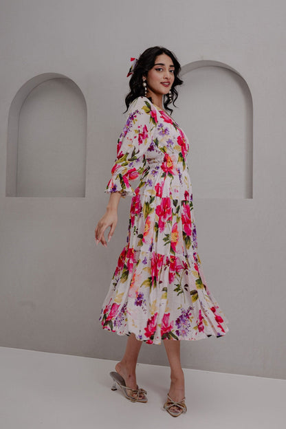 ROSETTE KAFTAN DRESS