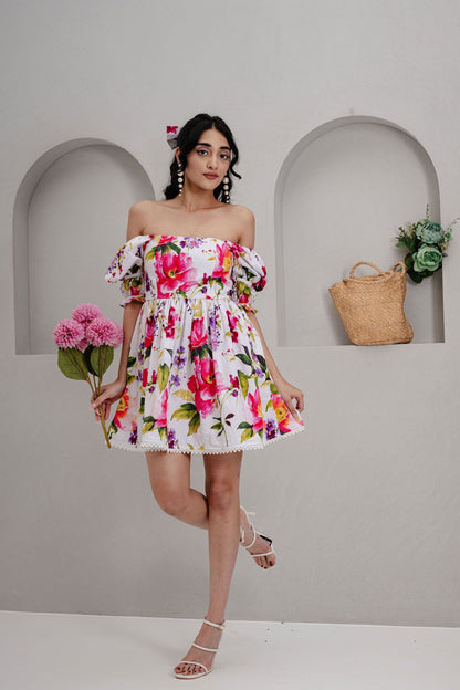 LA VIE EN ROSE MINI DRESS