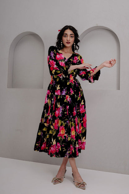 ROSETTE KAFTAN DRESS